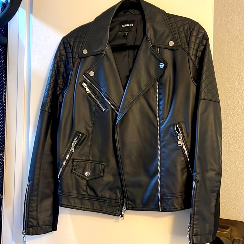 Pleather motorcycle Jacket EXPRESS size M